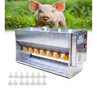 Stainless Steel Piglet Lactation Feeder 15/20L - Automatic Milk Feeding Machine with Sound Source Hole & 10 Nipples for Lambs, Small Cattle & Piglets - Efficient & Durable 14Nipples