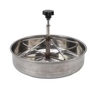 Stainless Steel Piglets Feeding Trough Plate, Pig Feed Trough for Farm Animals, Multiple Feeding Positions with Large Capacity, Durable Livestock Feeding Tool for Poultry and Swine (L)