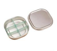 Stainless Steel Pill Box, 304 Metal 4-6 Compartment Medicine Case, Portable Travel Organizer for Vitamins Tablets and Daily Medication(D)