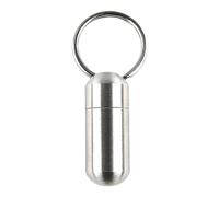Stainless Steel Pills Bottle Suitable for Travel and Outdoor Activity Small and Waterproof Design Holds 1 Pills Small Metal Bolus Holder