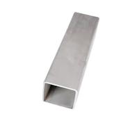 Stainless Steel Pipe 2pcs 304 Stainless Steel Square Tube 500mm Length Flat, for Rectangular Bracket(12x12x2mm)