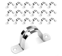 Stainless Steel Pipe Clamps for Mounting Water Pipes | Cables & Conduit Fittings - U-Shaped Secure Hold | Rust-Resistant 304 Grade | Sizes 10 mm to 80 mm,(35mm 20pcs)