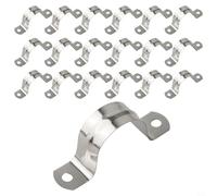 Stainless Steel Pipe Clamps for Mounting Water Pipes | Cables & Conduit Fittings - U-Shaped Secure Hold | Rust-Resistant 304 Grade | Sizes 10 mm to 80 mm,(32mm 20pcs)