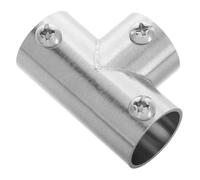 Stainless Steel Pipe External Connectors for Industrial Steel Pipe | Fixed Direct Joiners, Marine Grade Use, Silver Finish, Easy Installation, Stable Fit for Boat Railing