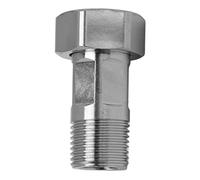 Stainless Steel Pipe Fitting Plumbing Butt Joint Adapter Durable Resistant for Spa Hot Tub Hardware Gas Water Plumbing Building Materials (G1/2 to G3/4)