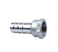 Stainless Steel Pipe Fittings 304 BSP 1/4" 3/8" 1/2" 3/4“ Female Thread X Barb Hose Tail Reducer Pagoda Joint Coupling Connector (Size : 13mm, Color : 3/4")