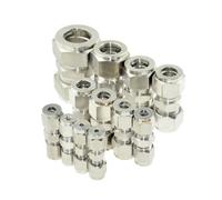 Stainless Steel Pipe Fittings Equal 6mm 8mm 12mm 16mm 1/4" 1/2" OD Pipe Tube Ferrule Compression Fitting Coupler SS304 Connector(25mm OD TUbe)
