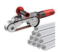 Stainless Steel Pipe Polisher with Variable Speeds and Sanding Belts, 1100W Handheld Tool for Professional Finishing