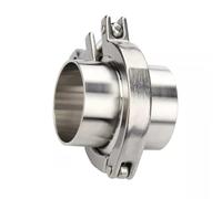 Stainless Steel Pipe Weld Ferrule, SS304 Pipe Fittings 4Pcs Weld Ferrule End Cap Tri Clamp SIL Gasket 1.5''-6.25''(51mm X OD 64mm)