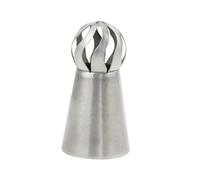 Stainless Steel Piping Tips Set, 1PC Stainless Steel Silver Ball Shape Cream Pastry Icing Piping Nozzle for Cupcakes(Style9)