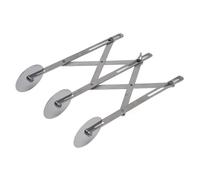 Stainless Steel Pizza Cutter,3 Wheel Pastry Cutter with Handle,Dough Cutter Adjustable Width Pizza Cutter Dough Divider Pastry Knife Baking Cutter for Cake, Cookie, Bread