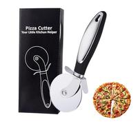 Stainless Steel Pizza Cutter Wheel - Easy to Cut and Clean, Premium Pizza Slicer with Ergonomic Handle & Gift Box | Ideal for Thick/Thin Crust Pizzas | Dishwasher Safe | UK Stock