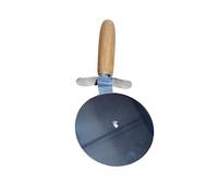 Stainless Steel Pizza Cutter with Wooden Handle - Sharp, Durable, and Comfortable Grip - 23 cm