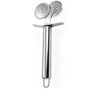 Stainless Steel Pizza Rolling Cutter Set - 2-in-1 Single and Double Wheel Pizza Slicer, Thin Crust and Pastry Rolling Cutter, for Home Baking, Cheese, and Dough Cutting
