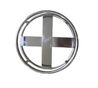 Stainless Steel Plant Pot Cart Round Rolling Tray with Mobile Base Gas Bottle Holder Decorative Plant Palette Basket for Indoor & Outdoor Use