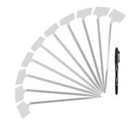 Stainless Steel Plant Tags - Erasable Seedling Labels, 10 Pack Plant Markers, Reusable Metal Tags with Durable Scratch Resistant | Perfect Houseplants Succulents Flowers Seedlings for Indoor O