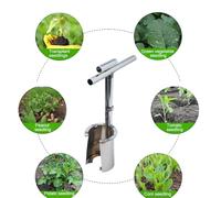 Stainless Steel Plant Transplanter Tool for Bulbs, Tulips, Crocuses & Fruit Tree - T-Handle Garden Soil Sampler and Transplanting Dig