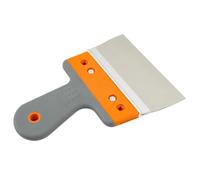 Stainless Steel Plastering Spatula - Stiff Drywall Taping & Filling Knife with Ergonomic Rubber Handle, Jointing, Skimming, Plastering & Rendering Tool for Wall Repair & DIY (150 mm (6"))