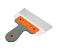 Stainless Steel Plastering Spatula - Stiff Drywall Taping & Filling Knife with Ergonomic Rubber Handle, Jointing, Skimming, Plastering & Rendering Tool for Wall Repair & DIY (200 mm (8"))