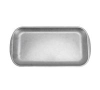 Stainless steel plate, vintage look tablet made of stainless steel dishes, rectangular with matt appearances versatile grill plates, for kitchen, dining table or guest serving (27 * 15 * 1.5cm)