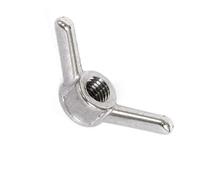 Stainless Steel Plated Wing Nut, Stainless Steel Wing Nuts Fasteners M6 M8 Hand Tighten 5 Pcs(M6)