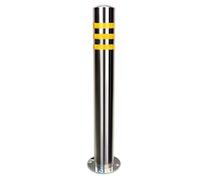 Stainless Steel platzsperre, Reflective Traffic Bollard for Driveway, Storage, ing Blocker (Yellow, 39.3"x6.6") -, Night-Reflecting Design (1 Pack)