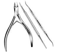 Stainless Steel Pliers, Files and Nail Clippers,Silvery 3pcs,BH01