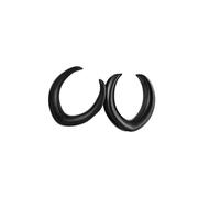 Stainless Steel Plugs for Men, Piercing Jewelry 30mm V Shape Expander Body Piercing Set Gauge, Black, 1 3/16 inch