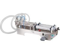 Stainless Steel Pneumatic Liquid Filling Machine, Semi-Automatic Filler for Water, Juices, Alcohol, 250-2500ML Capacity