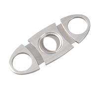 Stainless Steel Pocket Cigar Cutter with Double Guillotine Blades - Portable, Fits Most Cigars, Sharp and Easy Trim