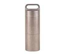 Stainless Steel Pocket Pills Box Keychain, 3 Layers of Primary M