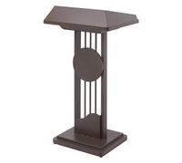 Stainless Steel Podium Lectern Heavy-Duty Acrylic Stand with Spacious Tabletop for Churches Weddings Classrooms - 18.5"x15.7"x46.1" Floor Stand