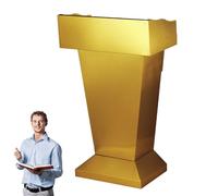 Stainless Steel Podium Stand for Lectern - Heavy Base Pulpit for Classroom, Church, Teacher Conference, Wedding, Speech Presentations - Durable & Stylish