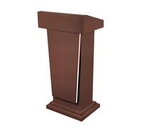 Stainless Steel Podium with Triple Storage Durable Presenter Stand for Schools & Businesses Brown Color Professional Speech Lectern Elegant Design