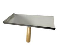 Stainless steel Pointing Brickwork Hawk,Mortar rack with wooden handle - 150x300 mm - for grouting, bricklaying, and jointing - includes mortar axe, shovel, grouting board, DIY.