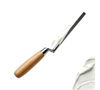 Stainless Steel Pointing Trowel Set with Wooden Handle, 1cm Professional Tbricklaying Tools, Multipurpose Mortar Cement Trowel for DIY Brick Gap Filling, Tile Grout and Masonry Works