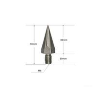 Stainless Steel Pole Replacement Point for Mini GPS Survey Rods with 1/4" Female Thread - Compatible with, Topc(M8*40mm)