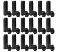 Stainless Steel Pool Fence Bracket - 18 Pack Rectangle Side Installation for 5/16''-7/16'' Glass (8mm-12mm) - Durable Railing Post Clamps for Garden Deck Balcony Stair Handrail Black