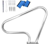 Stainless Steel Pool Handrail Safety Rail with Base Plate for Secure Poolside Access