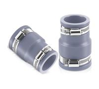 Stainless Steel Pool Hose Adapter for Skimmer Vacuum Coupling Connector with Clamps for Ground Swimming Pools Swimming Pool Maintenance Adapter