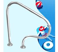 Stainless Steel Pool Railing, Rust-Resistant Non-Slip Handrail, Easy Installation Weatherproof Poolside Safety Support for Inground Swimming Pool