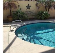 Stainless Steel Pool Safety Handrail, 250LB Load Capacity, Deck Mounted Grab Bar for Secure Swimming Pool Access