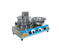 stainless steel Popcorn machine cotton candy machine commercial electric gas mobile popcorn cotton candy Combine machine 1pc