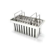 Stainless Steel Popsicle Molds, 20PCS Double Slot Commercial Ice Pop Molds with Lid,Single Cup Capacity 85g