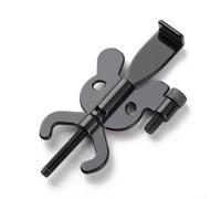 Stainless Steel Portable Door Lock Butterfly Design, Anti-Theft Travel Security Latch Home Hotel Use, Easy Install Remove Door Stopper Black Gold(Black)