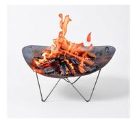 Stainless Steel Portable Fire Pit - Folding Tabletop BBQ Fire Bowl lightweight with Carry Bag - for Camping, Patio, Backyard, Garden & Outdoor Bonfire, Side length 48cm