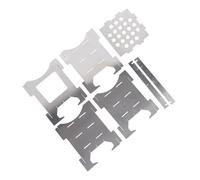 Stainless Steel Portable Folding Wood Burning Stove Mini Cooker for Outdoor Camping Stainless Steel 10x10x12.7cm