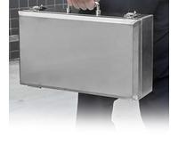 Stainless Steel Portable Toolbox, Single-tier Storage Box, Portable, with A Locking Clasp, Suitable for Industrial, Automotive, and Maintenance Applications(40x30x13cm/15.7x11.8x5.1in)
