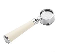 Stainless Steel Portafilter Handle Bottomless for Espresso Machine 304 Stainless Steel Precision Filter Mesh Quick Change Mechanism Large Capacity 1-2 Cups Easy Cleaning Silver Replacement Part
