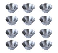 Stainless Steel Portion Cups Smooth Stainless Steel Round Sauce Cup, 1.5 OZ-48 Pack, Silver